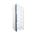 Soldat 60 cu 6 usi Zebra MDF albastru drept